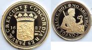 Replica van 'Hollandse Rijksdaalder 1687' Goud met certificaat. -