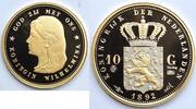 Replica van '10 Gulden 1892' Goud met certificaat. -