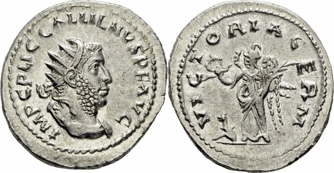 Römisches Kaiserreich Gallienus Antoninian Rom 254-257 VICTORIA GERM ...