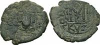 Byzanz Follis Byzanz Mauricius Tiberius Follis Cyzicus 583/584 ANNO II Krone Kreuz Sear 517 /2 -
