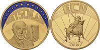 Deutschland Medaille EUROPE ECU SERIES GERMANY DEUTSCHLAND GILDED PROOF LIKE GILT MEDAL 1997 #ME222 -