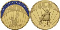 Deutschland Medaille EUROPE ECU SERIES EUROPE EUROPA GILDED PROOF LIKE GILT MEDAL 1999 #ME227 -