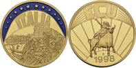 Deutschland Medaille EUROPE ECU SERIES ITALY ITALIA GILDED PROOF LIKE GILT MEDAL 1998 #ME244 -