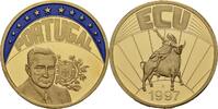 Deutschland Medaille EUROPE ECU SERIES PORTUGAL GILDED PROOF LIKE GILT MEDAL 1997 #ME302 -