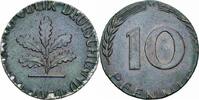 10 Pfennig 1950 Deutschland - BRD Deutschland BRD 10 Pfennig 1950 D auf 1 Pfennig Schrötling Ronde Jaeger 383 380 Vorzüglich
