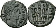 Römisches Kaiserreich Follis Constantius II Follis Heraclea 337-340 GLORIA EXERCITVS Soldaten RIC 22 / 3 -