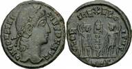 Römisches Kaiserreich Follis Constantius II Follis Nicomedia 337-340 GLORIA EXERCITVS Soldaten RIC 11 / 3 -