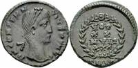 Römisches Kaiserreich Follis Constantius II Follis Cyzicus 347-348 VOT XX MVLT XXX Lorbeerkranz RIC 47 - R -