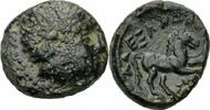Makedonien Bronze Alexander III der Große Makedonien Bronze Apollo Taenia Pferd Beizeichen Sonne -