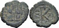 Byzanz Halbfollis Byzanz Justinus II Halbfollis Konstantinopel 575/576 Sophia Kreuz Thron Sear 361 -