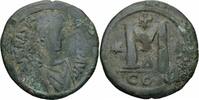 Byzanz Follis Byzantine Empire Anastasius I Follis Constantinopolis 512-517 Cross Star Sear 19 -