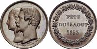 Frankreich Medaille Frankreich Napoleon III Bronze Medaille 1853 Caque Eugenie Fète Du 15 Aout 1853 -