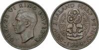 Neuseeland Half Penny Neuseeland George VI. ½ Penny 1944 Half Penny Hei Tiki Maori New Zealand KM # 12 -