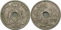 Belgien Belgie Belgique Belgium 25 Centimes Belgien Albert I. 25 Centimes 1928 Monogramm Krone Dutch BELGIE Belgium KM # 69 -