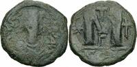 Byzanz Follis Byzanz Justinus I Follis Constantinopolis 522-527 Stern Kreuz Justin Sear 63 /3 -