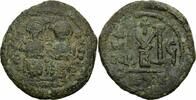Byzanz Follis Byzanz Justinus II Follis Cyzicus 570/571 Kaiserin Sophia Thron Band Sear 372 B -