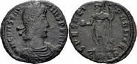 Römisches Kaiserreich 1/2 Centenionalis Constantius II Nummus Thessalonica 355-361 SPES REI PVBLICE Globus Speer RIC 21 -