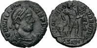 Römisches Kaiserreich Centenionalis Valentinianus I Bronze Siscia 367-375 GLORIA ROMANORVM Labarum RIC 14 (a) xxxvii -