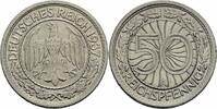Deutsches Reich - Weimarer Republik Drittes Reich 50 Pfennig Deutsches Reich Weimar Drittes Reich 50 Reichspfennig 1937 A Berlin Nickel J 324 -