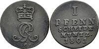 Braunschweig-Calenberg-Hannover 1 Pfennig Hannover Georg III Wilhelm Friedrich 1 Pfennig 1801 C Clausthal Schön A312 -