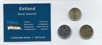 Estland Münzblister Estland Münzsatz Kursmünzen 10 20 50 Senti 2002/4/1992 Münzblister Noppenfolie
