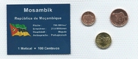 Mosambik Münzblister Mosambik Münzsatz Kursmünzen 1 5 10 Centavos 2006 Afrika Münzblister Noppenfolie