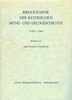 Overbeck, Bernhard Numismatik BIBLIOGRAPHIE DER BAYERISCHEN MÜNZ UND GELDGESCHICHTE 1750-1964 OVERBECK 1968