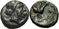 Karien Inseln Bronze Rhodos Insel vor Karien Bronze 350-300 v. Chr. Nymphe Rhodos Rose BMC 106/107