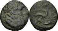 Mysien Bronze Pergamon Mysien Bronze 133 Asklepios Schlange Omphalos Eule Gegenstempel BMC 161