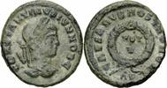 Rom Kaiserreich Follis Constantinus II Follis Siscia 321 CAESARVM NOSTRORVM VOT V Kranz RP RIC 236 var.