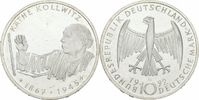 Deutschland 10 Deutsche Mark Deutschland 10 Mark 1992 G Karlsruhe 125. Geburtstag Käthe Kollwitz Jaeger 453