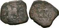 Italien Grano Italien Neapel & Sizilien Philipp IV Kupfer Grano 1649 IP-MP Messina Filippo IV
