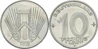 DDR 10 Pfennig DDR Deutschland 10 Pfennig 1952 E Muldenhütten Aluminium VZ/VZ- AKS 708 J. 1507