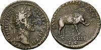 Rom Kaiserreich As Antoninus Pius Æ As Rom 148/149 MVNIFICENTIA AVG COS IIII S C Elephant RIC 862 a