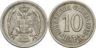 Serbien 10 Para Serbien Petar I Karadjordjevic 10 Para 1912 Cu-Ni Doppeladler Peter Serbia KM 19