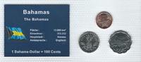 Bahamas Münzblister Bahamas Münzsatz Kursmünzen 1 Cent 5 10 Cents 2005/7/9 Münzblister Noppenfolie