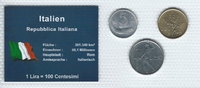Italien Münzblister Italien Münzsatz Kursmünzen 5-20/50 Lire 1977/78/79 Lira Münzblister Noppenfolie