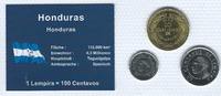 Honduras Münzblister Honduras Münzsatz Kursmünzen 10 20 50 Centavos Münzblister Noppenfolie