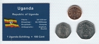 Uganda Münzblister Uganda Münzsatz Kursmünzen 1 5 10 Schilling 1987 Afrika Münzblister Noppenfolie