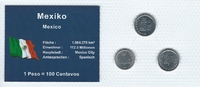 Mexiko Münzblister Mexiko Münzsatz Kursmünzen 5 10 20 Centavos 2002 / 2009 Münzblister Noppenfolie