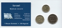 Israel Münzblister Israel Münzsatz Kursmünzen 1 Agora 5 10 Agorot Münzblister Noppenfolie