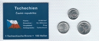 Tschechien Münzblister Tschechien Münzsatz Kursmünzen 10 / 20 - 50 Heller 2002/1995/2003 Münzblister