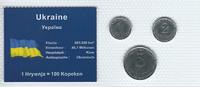 Ukraine Münzblister Ukraine Münzsatz Kursmünzen 1 2 5 Kopeken 2008 Münzblister Noppenfolie