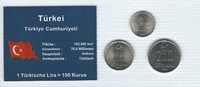 Türkei Münzblister Türkei Münzsatz Kursmünzen 50000 100000 250000 Lira 2004 Münzblister Noppenfolie