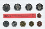 Deutschland Kursmünzensatz Deutschland Deutsche Mark KMS 2001 D München Stempelglanz Kursmünzensatz AKS 181