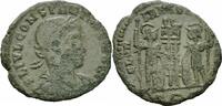 Römisches Kaiserreich Follis Constantius II Follis Rom 333-335 GLORIA EXERCITVS Soldat Standarten RIC 352 R4 -