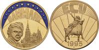 Deutschland Medaille EUROPE ECU SERIES DENMARK DANMARK GILDED PROOF LIKE GILT MEDAL 1995 #ME206 -
