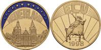 Deutschland Medaille EUROPE ECU SERIES NETHERLANDS NEDERLAND GILDED PROOF LIKE GILT MEDAL 1998 #ME220 -