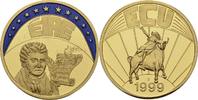 Deutschland Medaille EUROPE ECU SERIES IRELAND ÉIRE GILDED PROOF LIKE GILT MEDAL 1999 #ME230 -