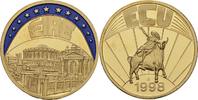Deutschland Medaille EUROPE ECU SERIES IRELAND ÉIRE GILDED PROOF LIKE GILT MEDAL 1998 #ME232 -